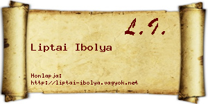 Liptai Ibolya névjegykártya