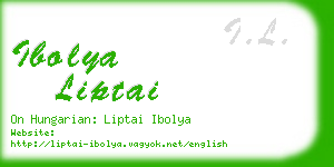 ibolya liptai business card